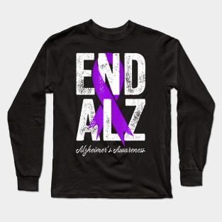 End Alz  Matter Dementia Alzheimer's Awareness Long Sleeve T-Shirt